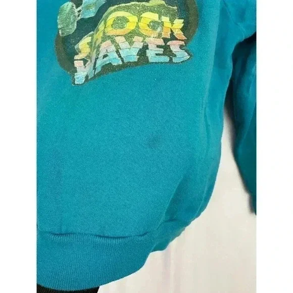 VTG Jerzees‎ Kids Sweatshirt SHOCK WAVES LARGE Russell - Picture 6 of 7